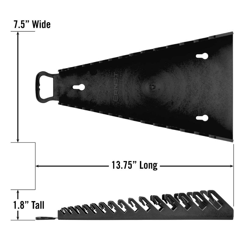Ernst Manufacturing 5189 15-Wrench Reverse Gripper Portable Wrench Organization - Durable Flexible Grip, Fits 1/4" to 1 1/8" & 6-20 mm, Black - Image 3